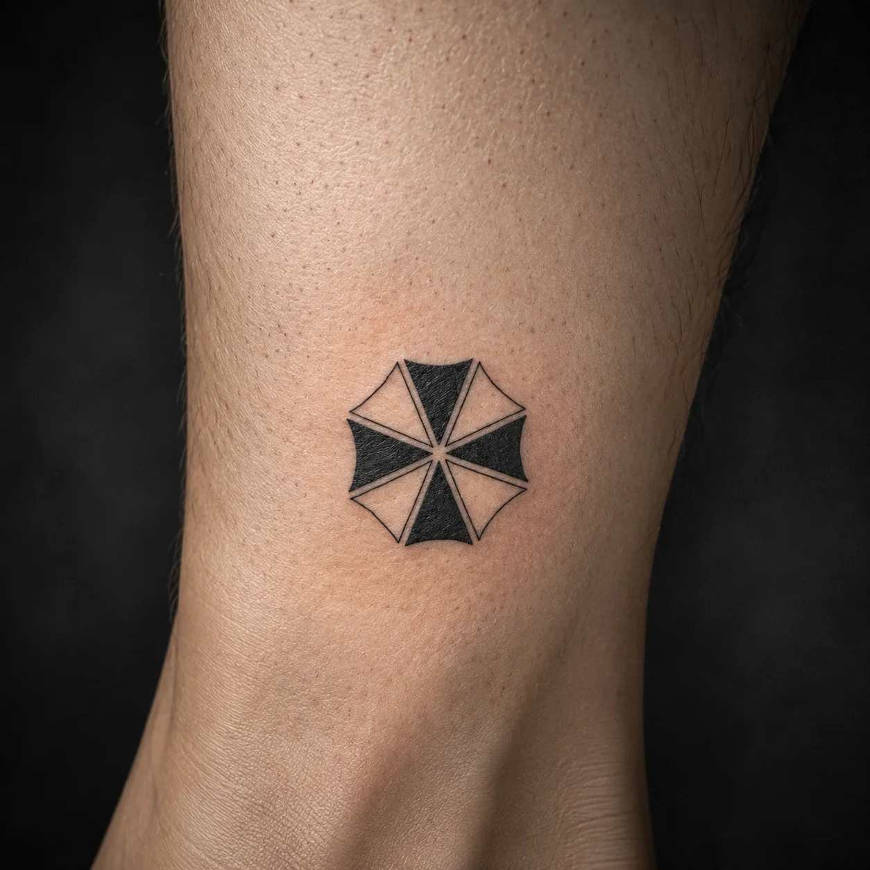 Símbolo geométrico minimalista a preto