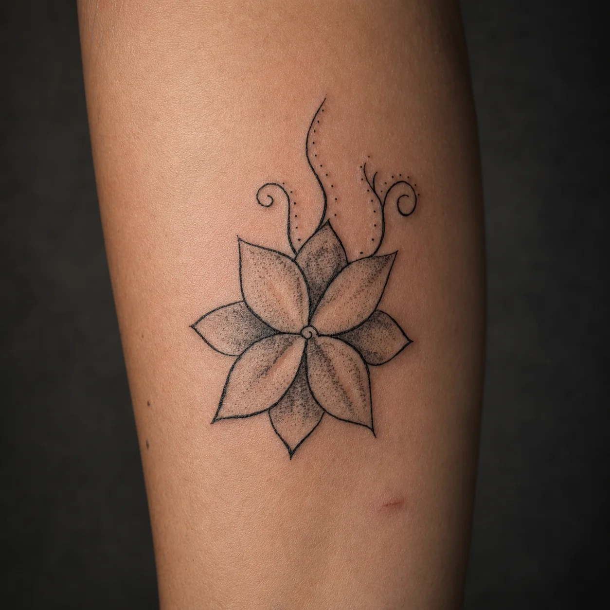 Flor em pontilhismo